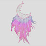 Dream catcher Moon pink and white