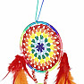 Rainbow crocheted dream catcher