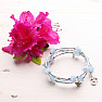 Aquamarine and steel fashion triple bracelet