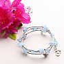 Aquamarine and steel fashion triple bracelet