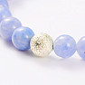 Bracelet made of blue quartz beads