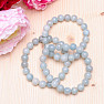 Aquamarine bracelet made of large beads 10 mm