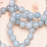 Aquamarine bracelet made of large beads 10 mm