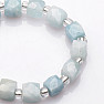 Aquamarine cut and seed beads bracelet RB Design 137