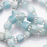 Aquamarine cut and seed beads bracelet RB Design 137