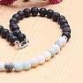 Lava stone necklace with amazonite