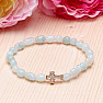 Amazonite oval bracelet with cubic zirconia cross