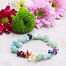 Amazonite bracelet chopped chakra with lava