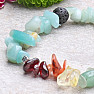 Amazonite bracelet chopped chakra with lava