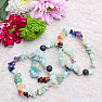 Amazonite bracelet chopped chakra with lava