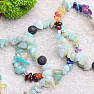 Amazonite bracelet chopped chakra with lava