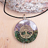 Orgonite pendant with amethyst, aventurine and Tree of Life