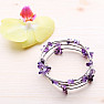 Amethyst and steel fashion triple bracelet