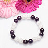 Crystal cracked bracelet extra with amethyst