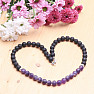 Lava stone necklace with satin amethyst