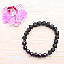 Lava stone bracelet with amethysts