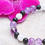 Amethyst, cracked crystal and lava bracelet RB Design 54