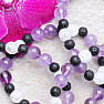 Amethyst, cracked crystal and lava bracelet RB Design 54