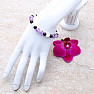 Amethyst, cracked crystal and lava bracelet RB Design 54