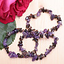 Amethyst and amethyst bracelet chopped