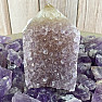 Amethyst with agate spike - obelisk KO5