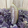 Amethyst with agate spike - obelisk KO5