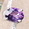 Silver ring with African amethyst and zircons Ag 925 017195 AFAM