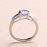 Silver ring with Brazilian amethyst and zircons Ag 925 026068 BRAME