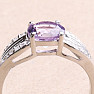 Silver ring with Brazilian amethyst and zircons Ag 925 026068 BRAME