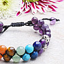 Amethyst Chakra Bracelet Double with Shamballa Clasp