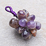 Amethyst keychain in the shape of a grape