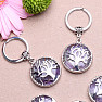 Chevron Amethyst and Tree of Life Keychain