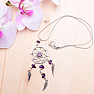 Amethyst dream catcher pendant on chain