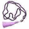 Amethyst necklace with tassel