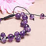 Amethyst Beads Bracelet with Shamballa Clasp