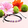 Amethyst bracelet with Shamballa clasp