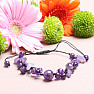 Amethyst beaded bracelet with Shamballa clasp