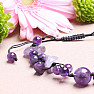 Amethyst beaded bracelet with Shamballa clasp