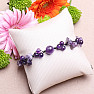 Amethyst beaded bracelet with Shamballa clasp