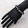 Amethyst beaded bracelet with glittering applications