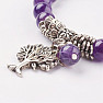 Amethyst bracelet extra beaded with the tree of life