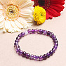 Amethyst bracelet made of ovals 6 mm