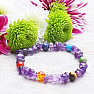 Amethyst bracelet cut with chakra beads