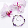 Amethyst chopped bracelet with pearls