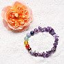 Chakra bracelet chopped amethyst and seven beads