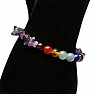 Chakra bracelet chopped amethyst and seven beads