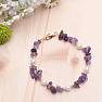 Amethyst Chopped Bracelet with Mother of Pearl