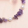 Amethyst Chopped Bracelet with Mother of Pearl