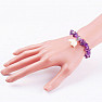 Amethyst bracelet cut purple with an elephant