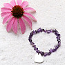 Amethyst extra bracelet chopped with a heart